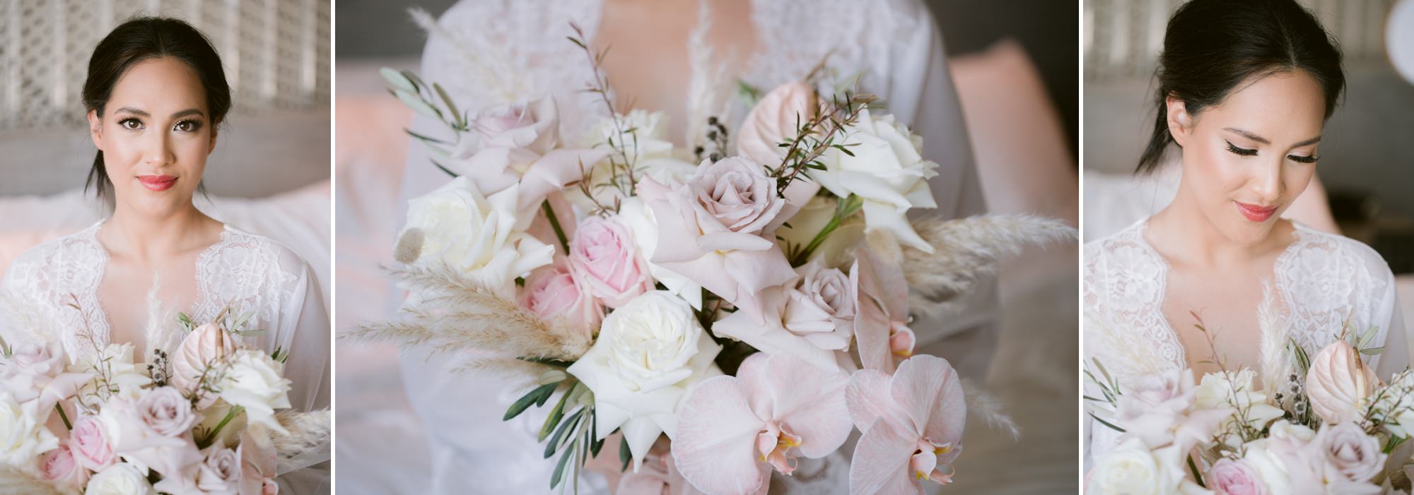 Victoria Park wedding photographer bride prep floral bouquet