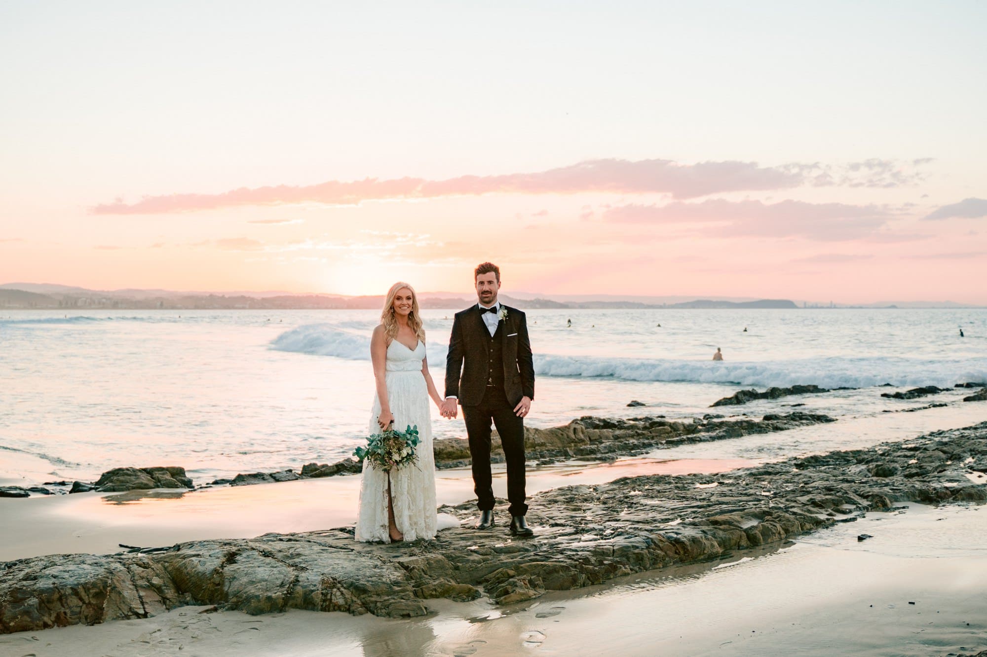 bride and groom beach wedding portraits www.benandhopeweddings.com.au