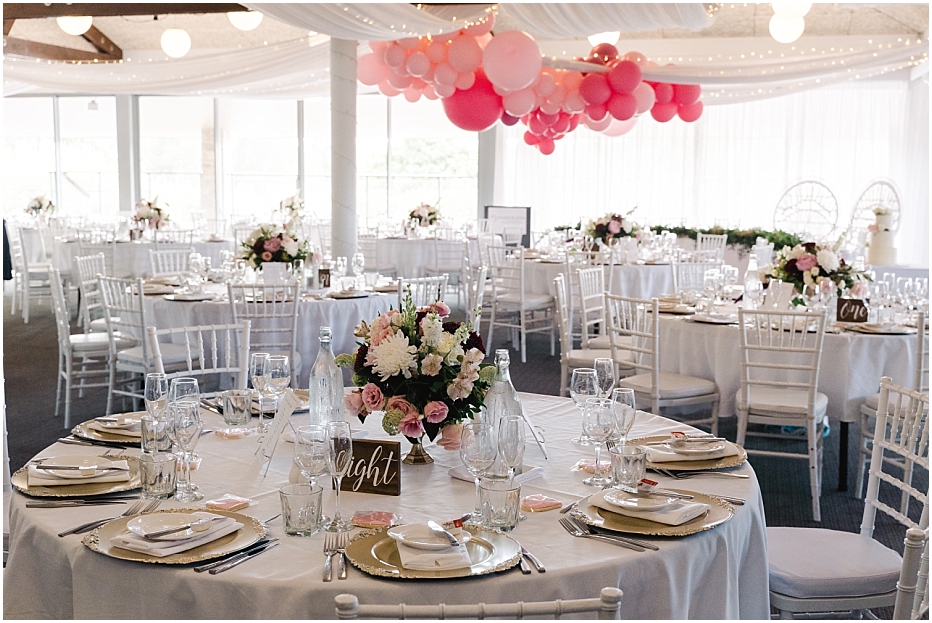 Pink and White Wedding Photos at The Village at Parkwood Wedding Venue - Tegan and Dylan