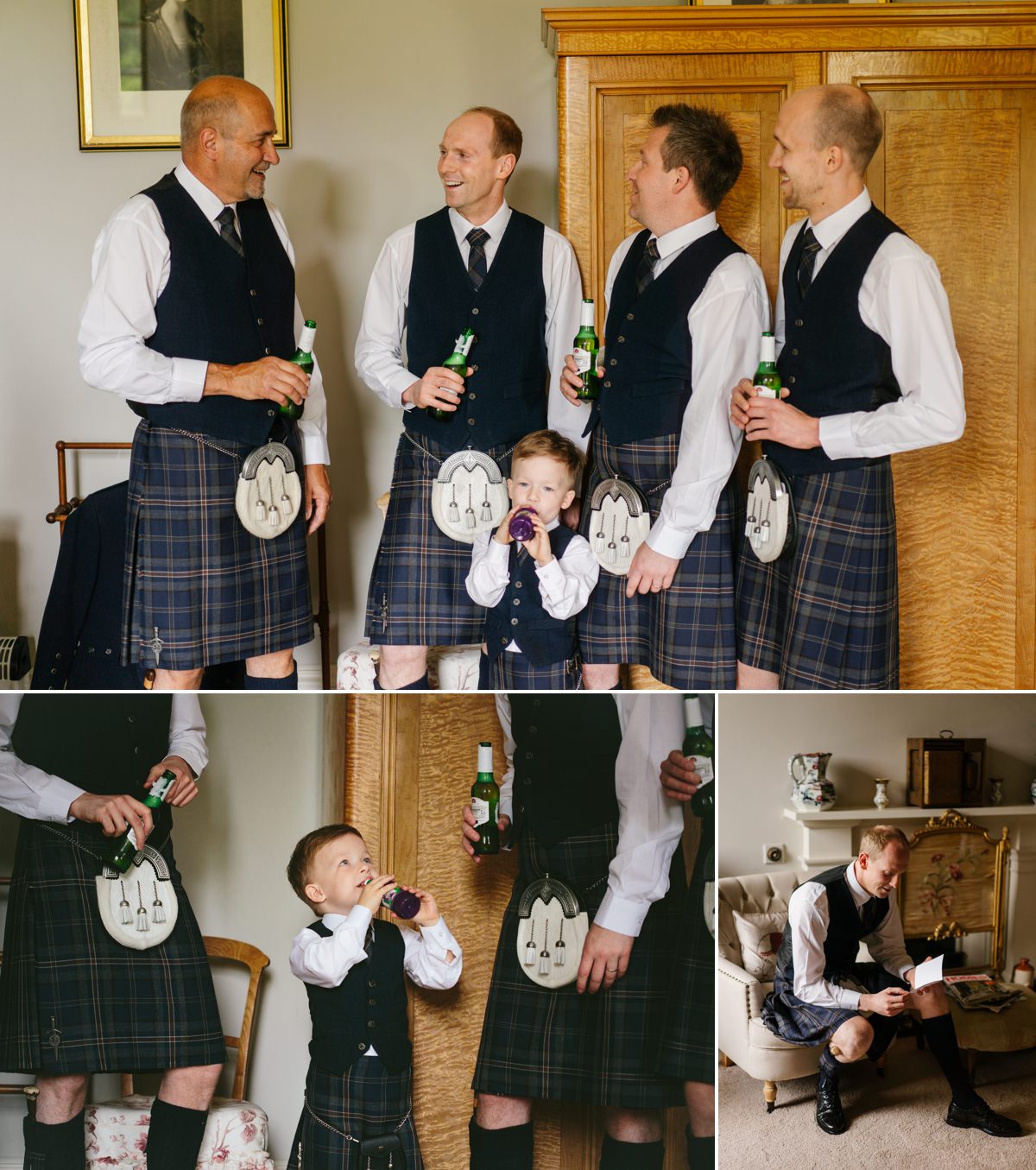 Scotland wedding groom in kilt Errol Park Estate www.benandhopeweddings.com.au